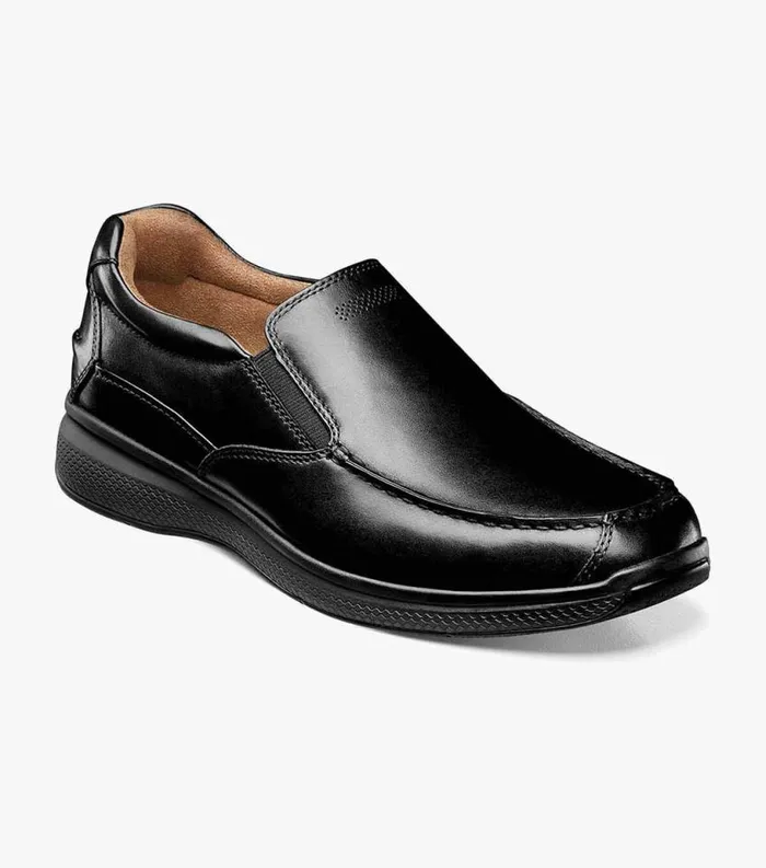 Men Great Lakes Moc Toe Slip On Black Florsheim Casual Shoes