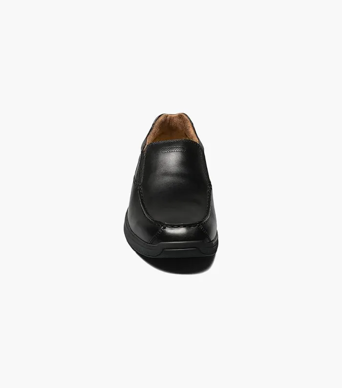 Men Great Lakes Moc Toe Slip On Black Florsheim Casual Shoes