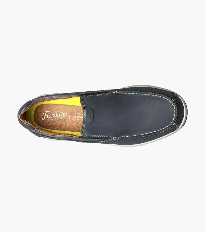 Men Great Lakes Moc Toe Slip On Indigo Florsheim Casual Shoes