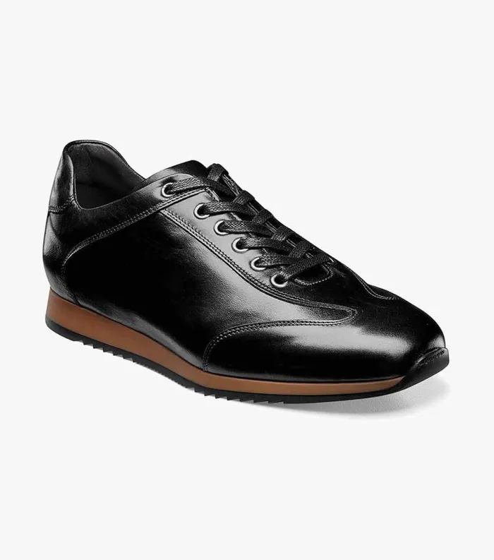 Men Greenwich Wingtip Lace Up Sneaker Black Florsheim Dress Shoes