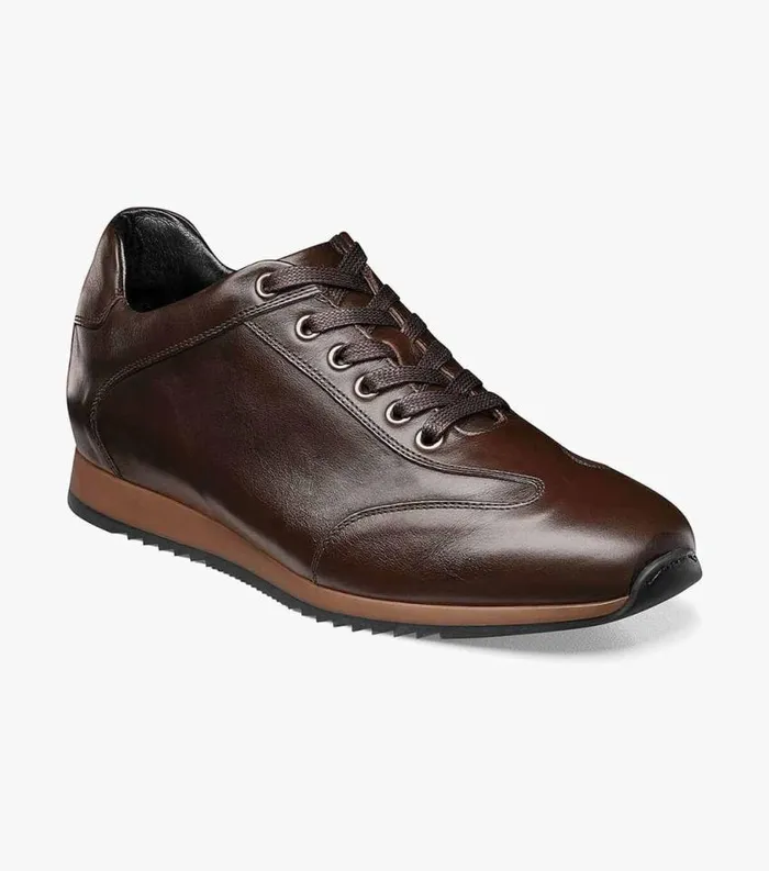 Men Greenwich Wingtip Lace Up Sneaker Brown Florsheim Dress Shoes