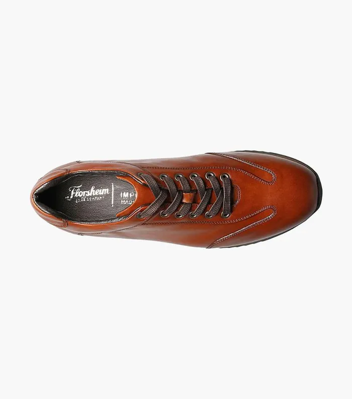 Men Greenwich Wingtip Lace Up Sneaker Cognac Florsheim Dress Shoes