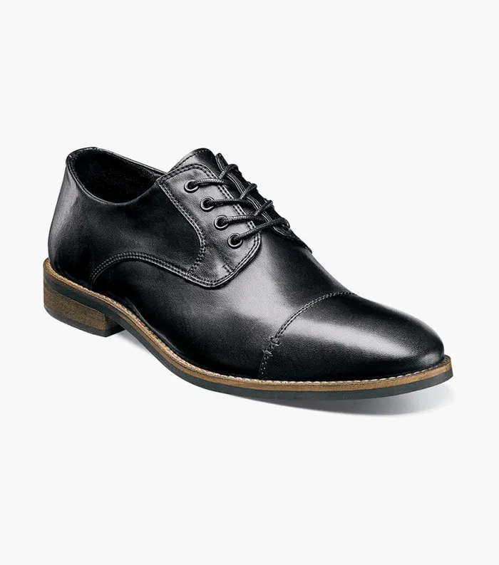 Men Hanlan Cap Toe Oxford Black Florsheim Dress Shoes