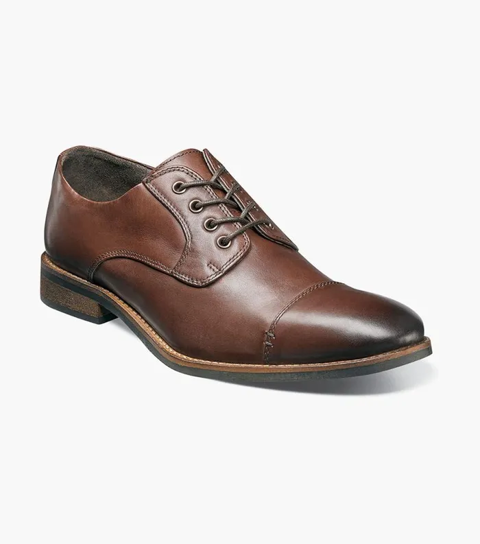 Men Hanlan Cap Toe Oxford Brown Florsheim Dress Shoes