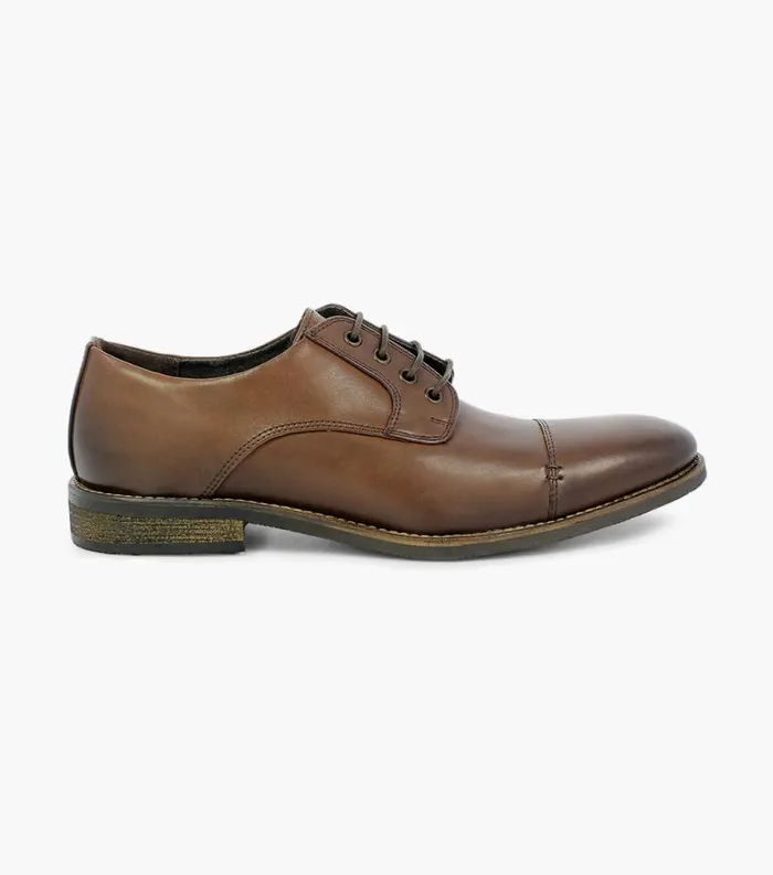 Men Hanlan Cap Toe Oxford Brown Florsheim Dress Shoes