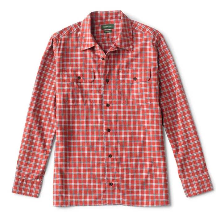 Men HempTENCEL LongSleeved Camp Shirt Paprika Orvis Shirts