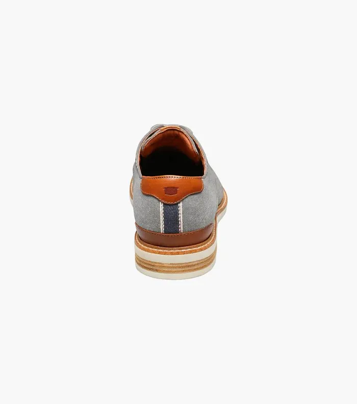 Men Highland Canvas Plain Toe Oxford Gray Florsheim Casual Shoes