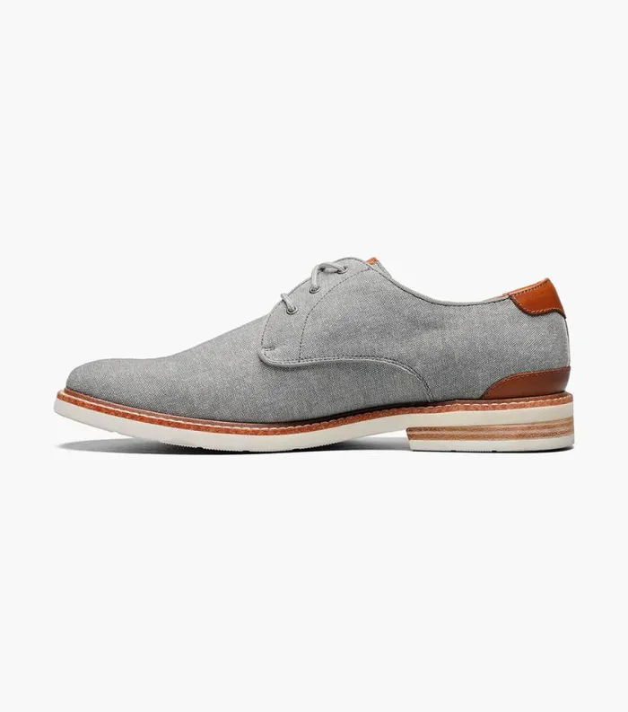 Men Highland Canvas Plain Toe Oxford Gray Florsheim Casual Shoes