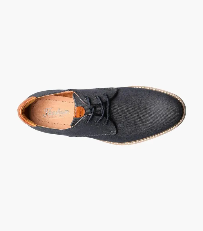 Men Highland Canvas Plain Toe Oxford Navy Florsheim Casual Shoes