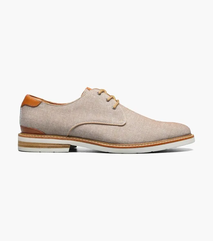 Men Highland Canvas Plain Toe Oxford Sand Florsheim Casual Shoes