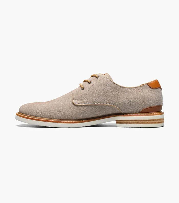 Men Highland Canvas Plain Toe Oxford Sand Florsheim Casual Shoes