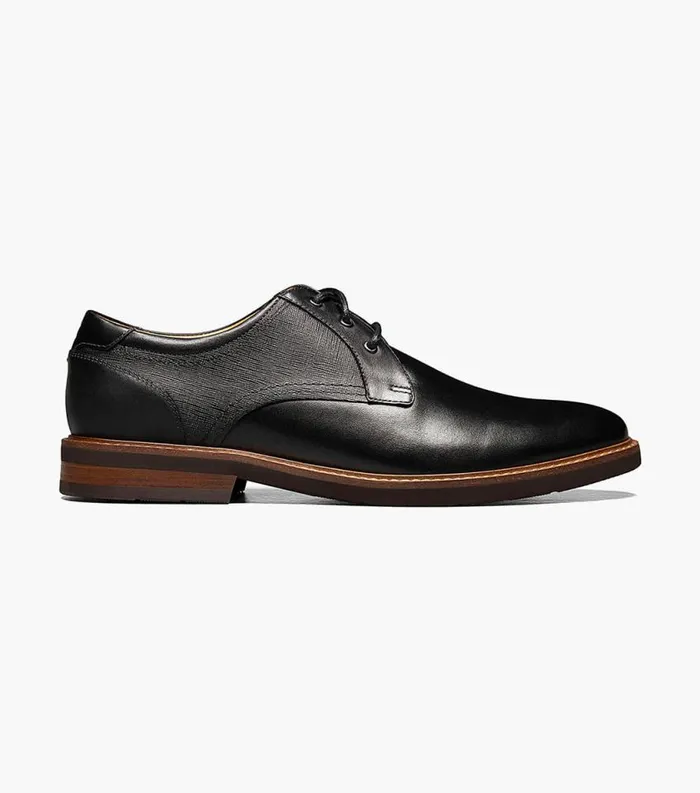 Men Highland II Plain Toe Oxford Black Florsheim Casual Shoes