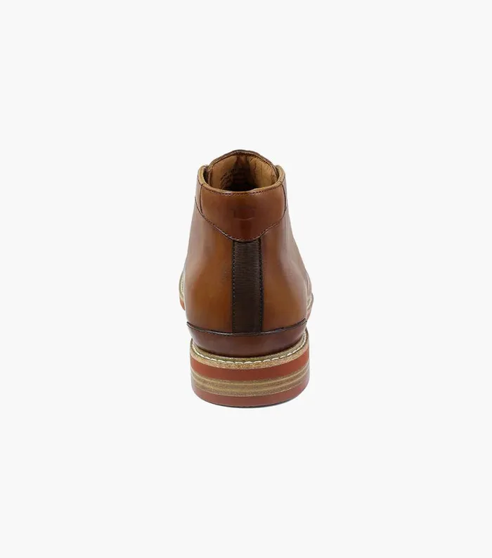 Men Highland Plain Toe Chukka Boot Cognac Florsheim Casual Shoes