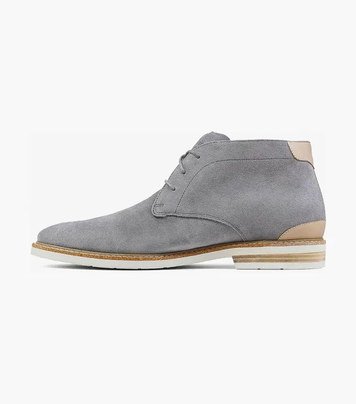 Men Highland Plain Toe Chukka Boot Gray Suede Florsheim Casual Shoes