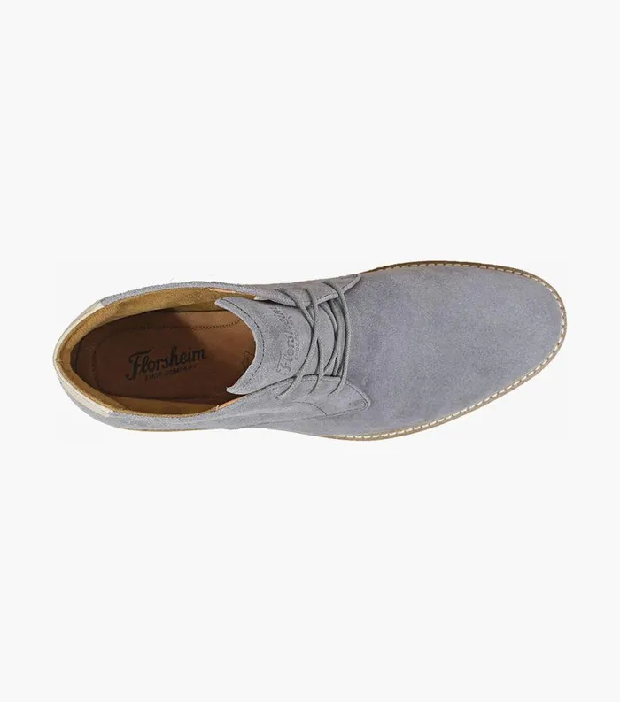 Men Highland Plain Toe Chukka Boot Gray Suede Florsheim Casual Shoes