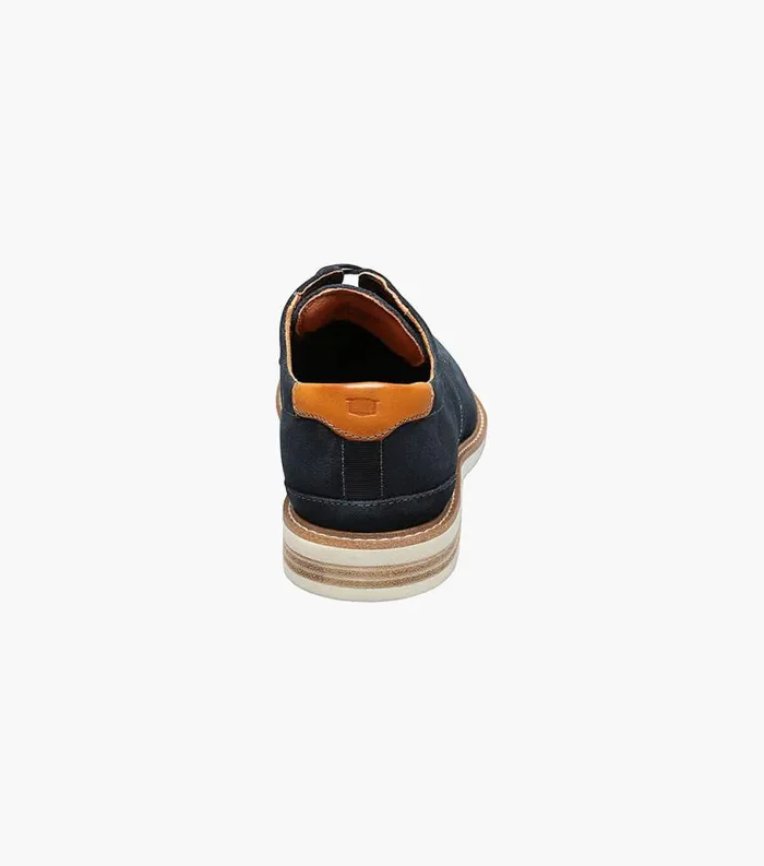 Men Highland Plain Toe Oxford Navy Suede Florsheim Casual Shoes
