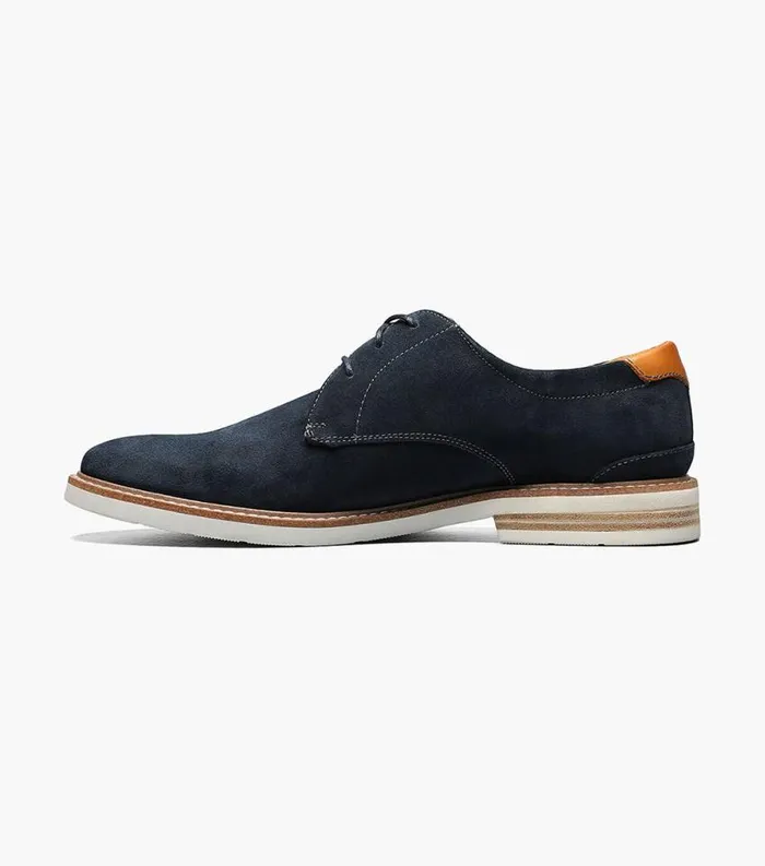 Men Highland Plain Toe Oxford Navy Suede Florsheim Casual Shoes