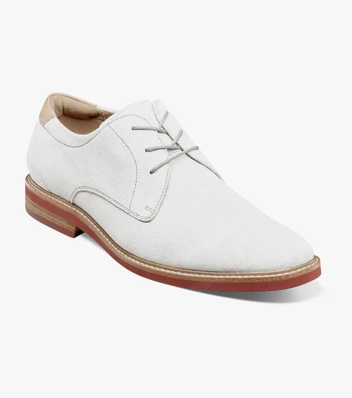 Men Highland Plain Toe Oxford White Florsheim Casual Shoes