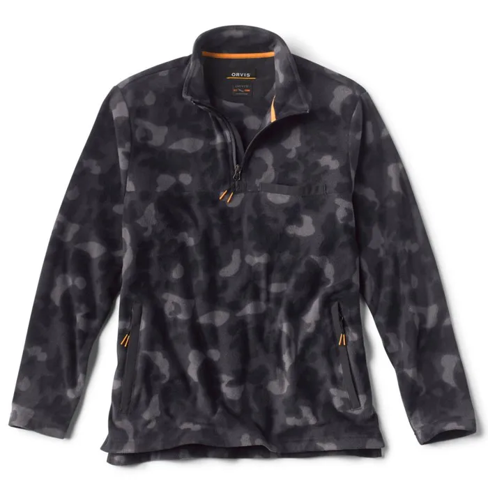 Men Hill Country Microfleece QuarterZip Blackout Camo Orvis Sweatshirts