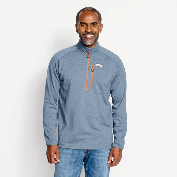 Men Horseshoe Hills QuarterZip Fleece Pullover Bluestone Orvis Fleece