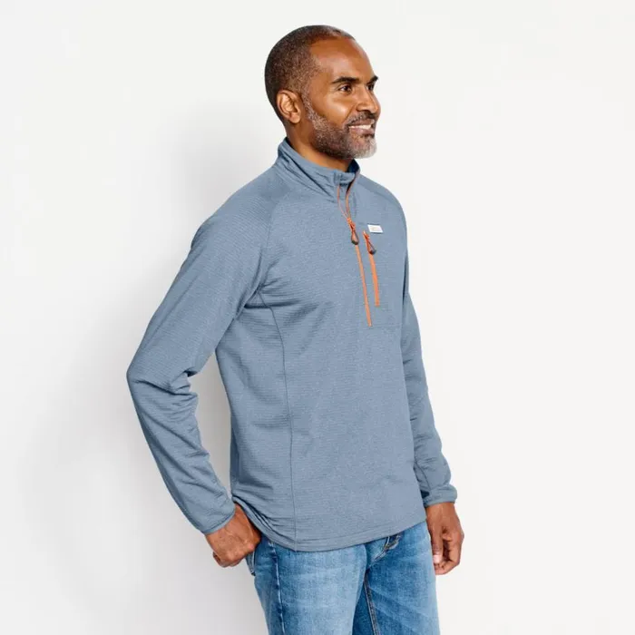 Men Horseshoe Hills QuarterZip Fleece Pullover Bluestone Orvis Fleece