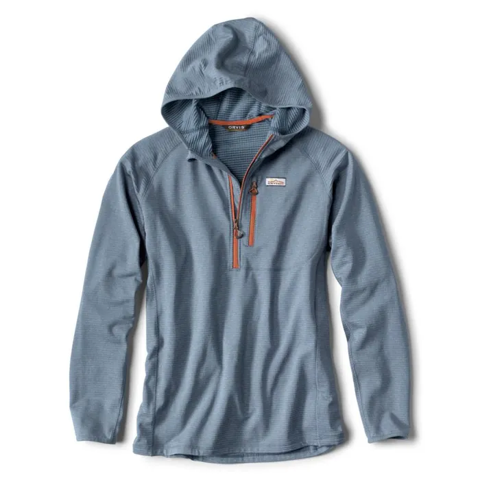 Men Horseshoe Hills QuarterZip Hoodie Bluestone Orvis Sweatshirts