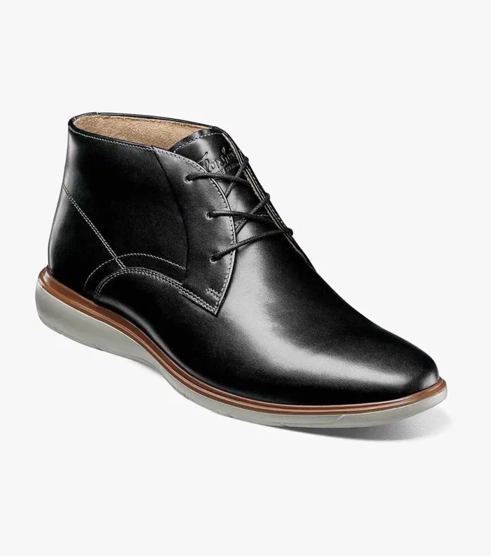 Men Ignight Plain Toe Chukka Boot Black Florsheim Casual Shoes