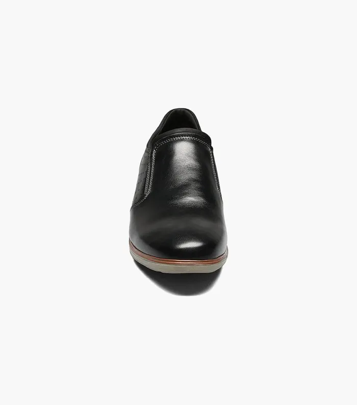 Men Ignight Plain Toe Slip On Black Florsheim Casual Shoes