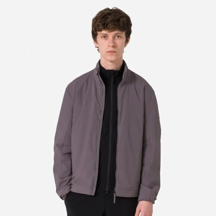 Men Insulated Jacket Blackgreyolive Greenmushroom Greywrought Iron Mercury Rapha Jackets and Vests