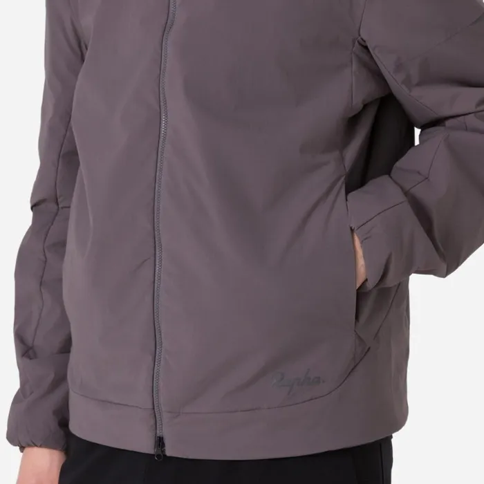Men Insulated Jacket Blackgreyolive Greenmushroom Greywrought Iron Mercury Rapha Jackets and Vests