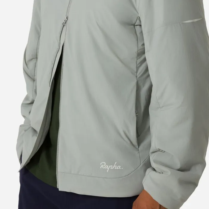 Men Insulated Jacket Blackgreyolive Greenmushroom Greywrought Iron Mercury Rapha Jackets and Vests