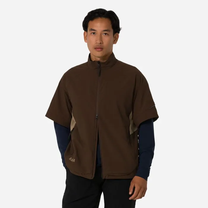 Men Insulated Short Sleeve Jersey Blackblackbrownbrown Tint Rapha Archive