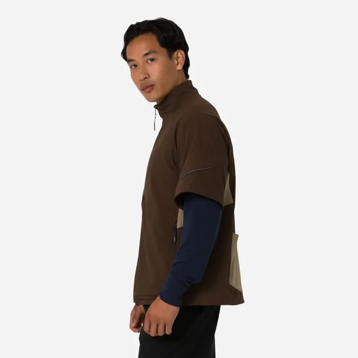 Men Insulated Short Sleeve Jersey Blackblackbrownbrown Tint Rapha Archive