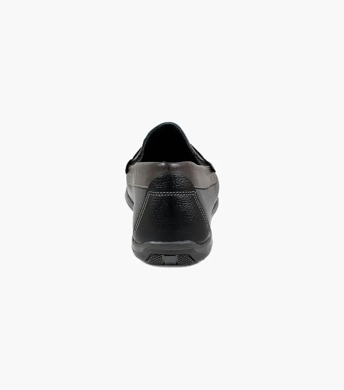 Men Intrepid Moc Toe Penny Driver Black Multi Florsheim Casual Shoes