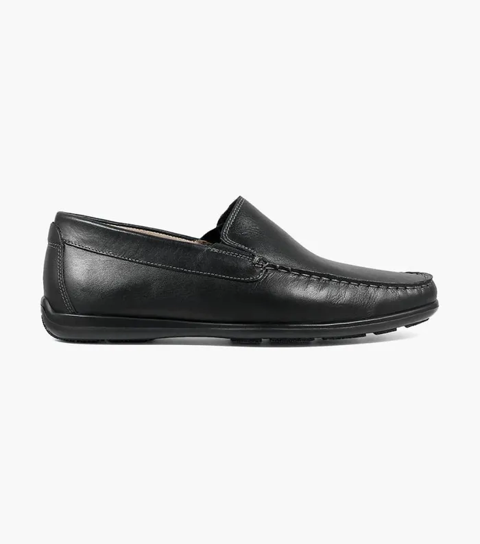 Men Intrepid Moc Toe Venetian Driver Black Florsheim Casual Shoes