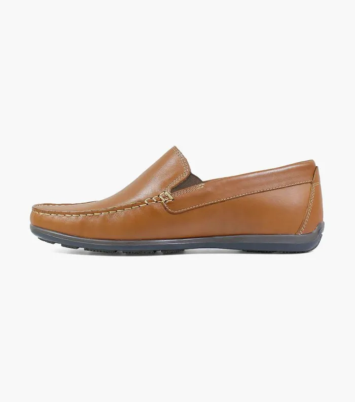 Men Intrepid Moc Toe Venetian Driver Cognac Florsheim Casual Shoes