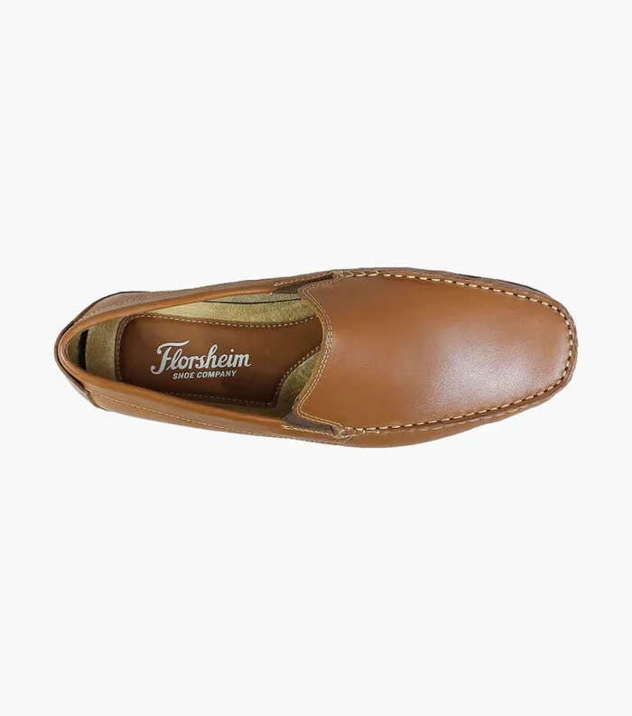 Men Intrepid Moc Toe Venetian Driver Cognac Florsheim Casual Shoes