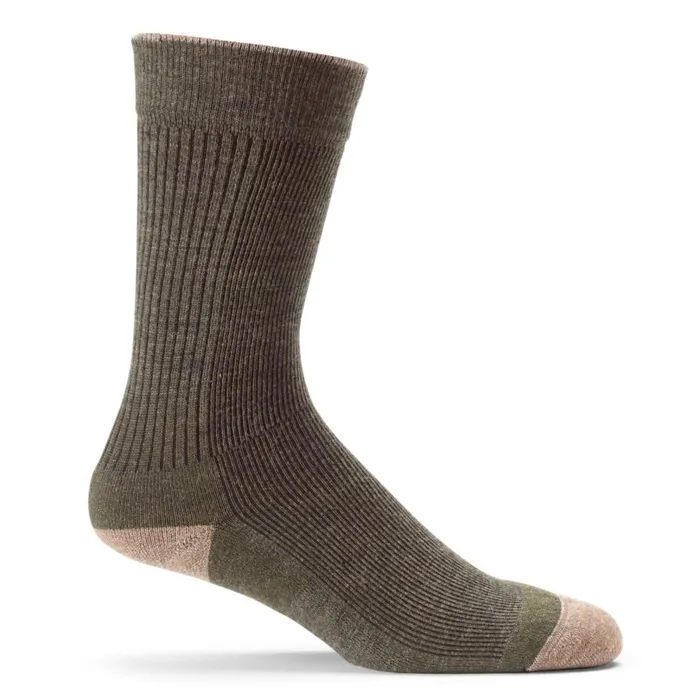 Men Invincible Extra WoolBlend Crew Socks Olive Orvis Socks