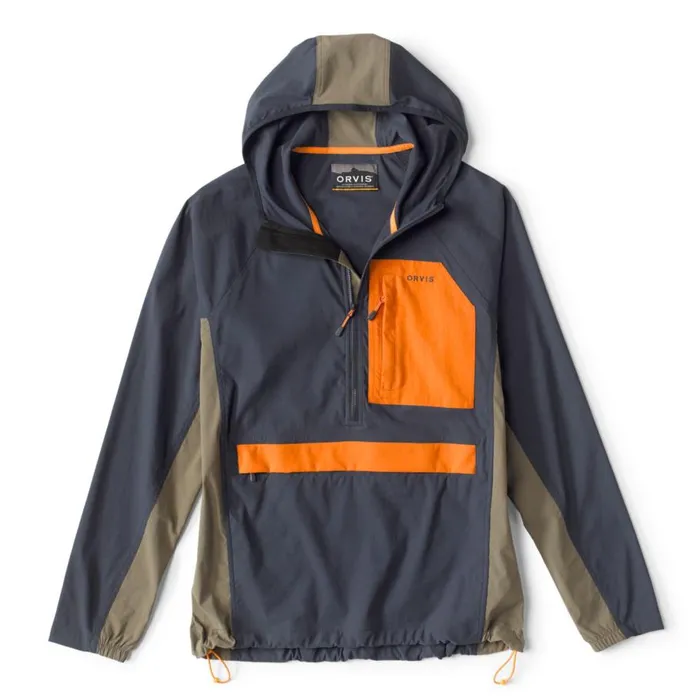 Men Jackson QuickDry Stretch Anorak Carbonrangerorange Orvis Jackets