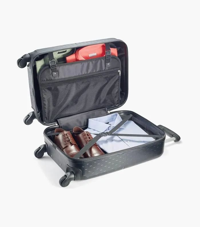 Men Jet Setter Carry On 8211 Black HardShell Wheeled Luggage Misc Florsheim Bags