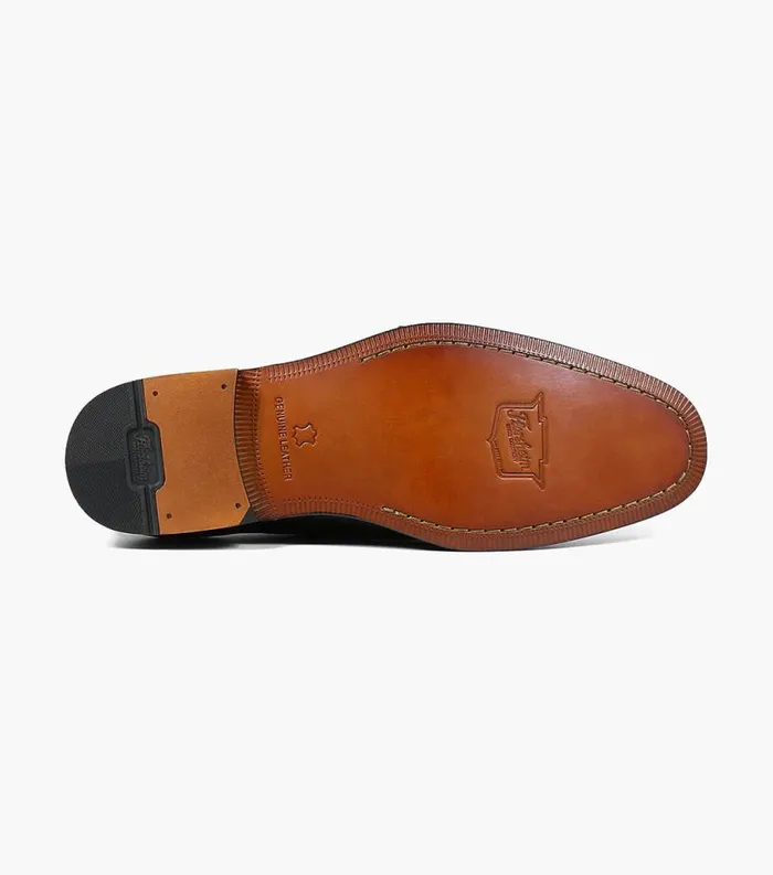 Men Jetson Cap Toe Monk Strap Black Florsheim Dress Shoes