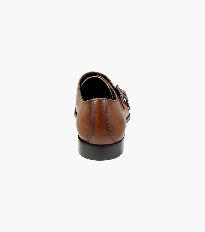 Men Jetson Cap Toe Monk Strap Cognac Florsheim Dress Shoes
