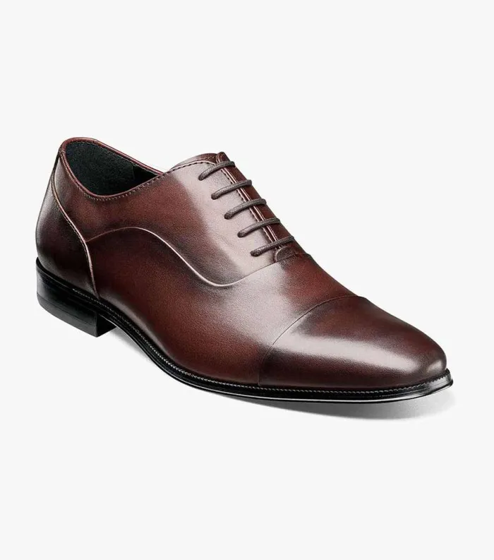 Men Jetson Cap Toe Oxford Brown Florsheim Dress Shoes