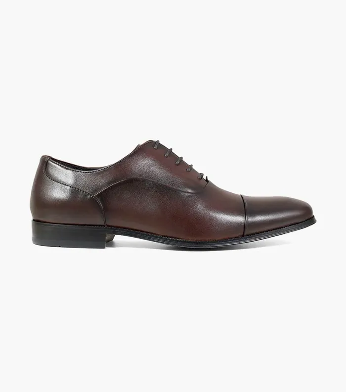 Men Jetson Cap Toe Oxford Brown Florsheim Dress Shoes