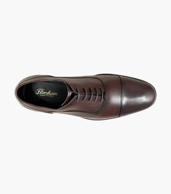 Men Jetson Cap Toe Oxford Brown Florsheim Dress Shoes