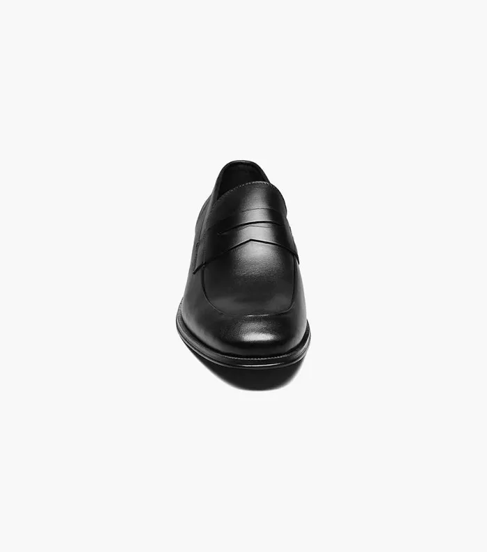 Men Jetson Moc Toe Penny Loafer Black Florsheim Dress Shoes