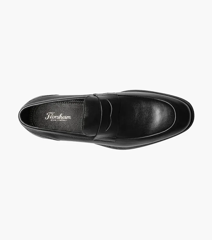 Men Jetson Moc Toe Penny Loafer Black Florsheim Dress Shoes