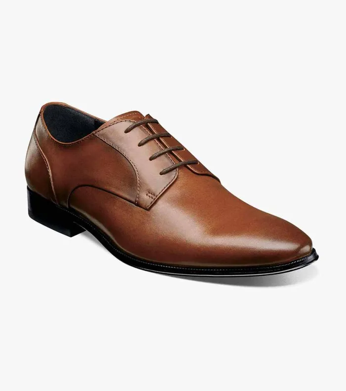 Men Jetson Plain Toe Oxford Cognac Florsheim Dress Shoes