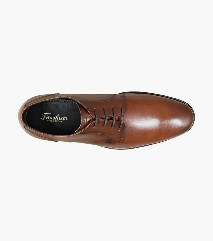 Men Jetson Plain Toe Oxford Cognac Florsheim Dress Shoes