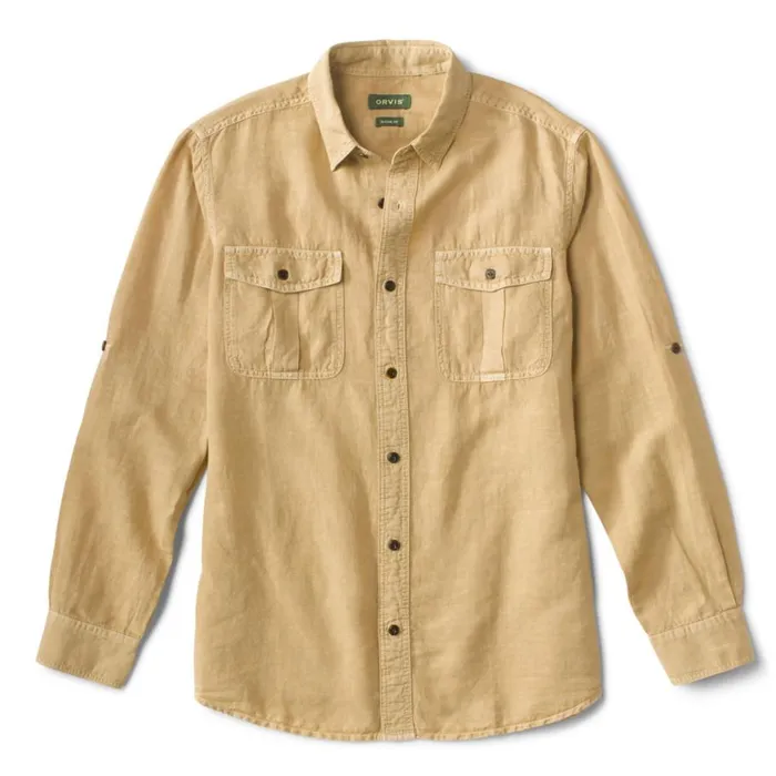 Men Journey LongSleeved Bush Shirt Khaki Orvis Shirts